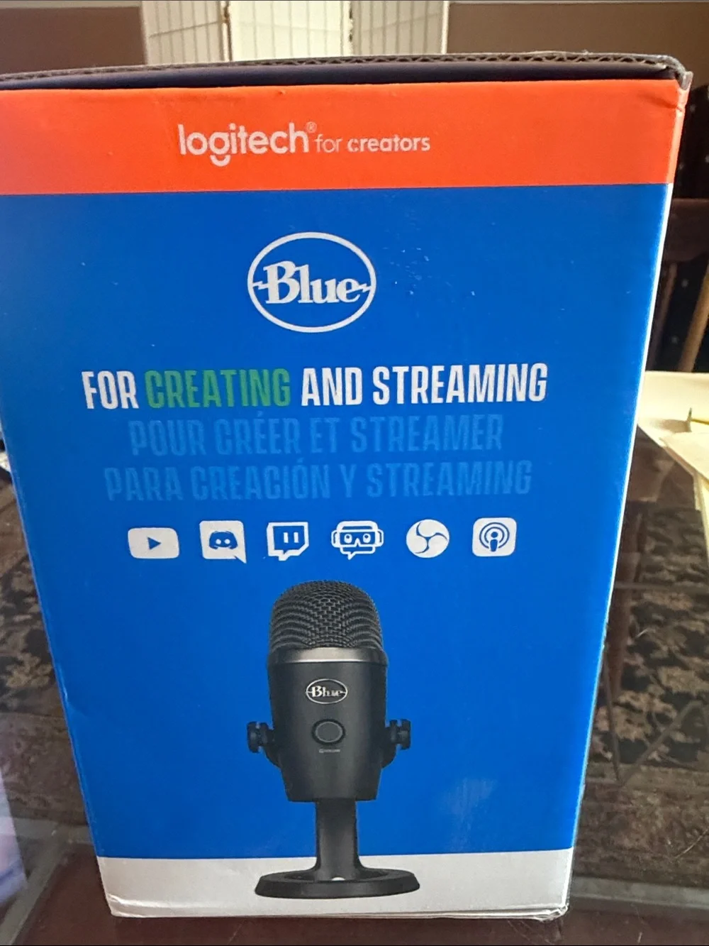 Logitech Blue Yeti Nano USB Microphone — Black with Blue and Green Accents- NIB
